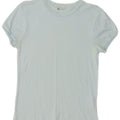 Zara Dame T-Shirt Top UK 10 Small Blue Viscose