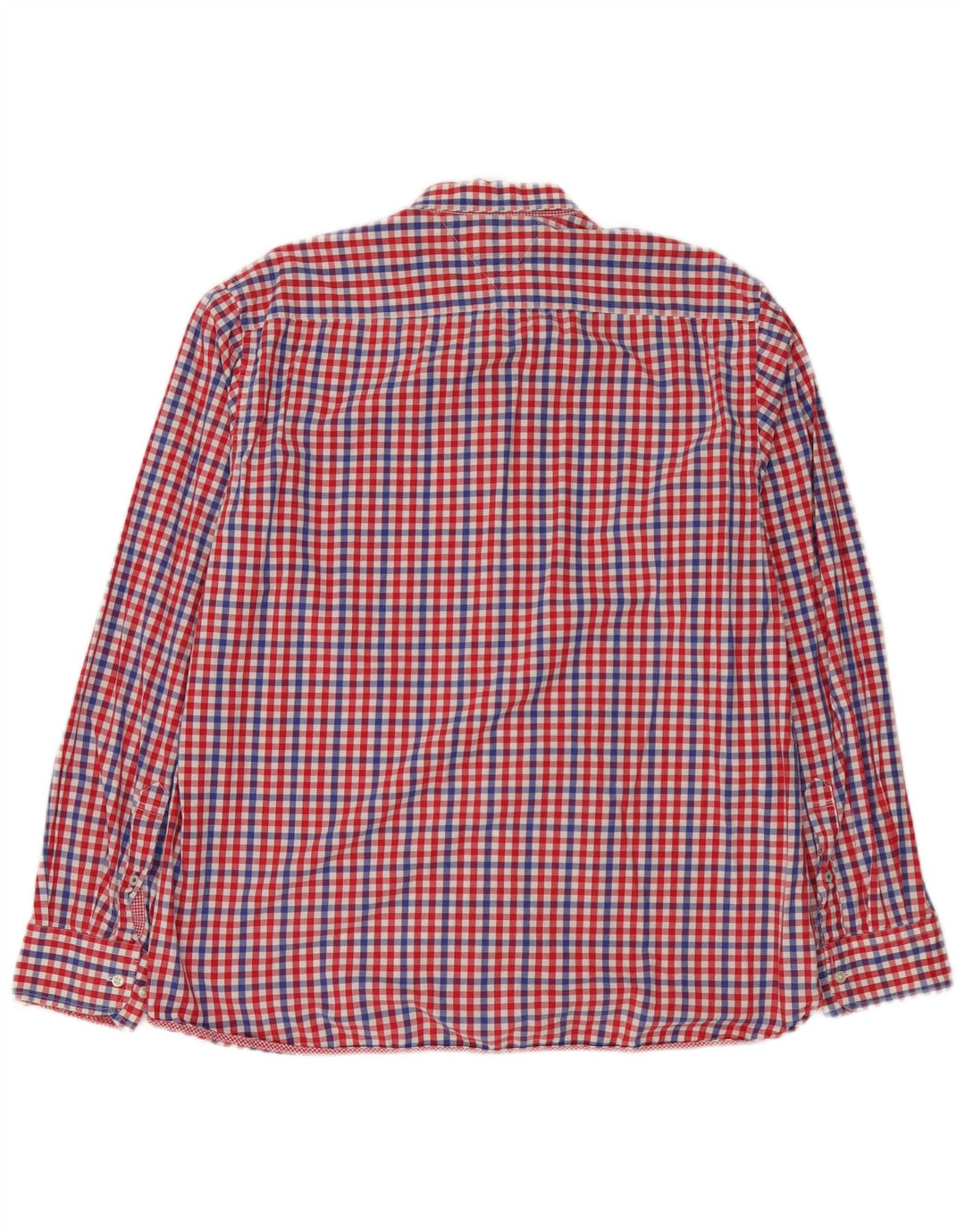 Tommy Hilfiger Herre Custom Fit skjorte XL Rød Gingham Bomuld