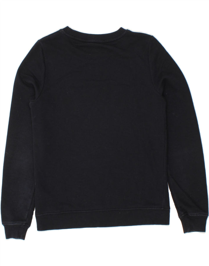 TOMMY HILFIGER Womens Graphic Sweatshirt Jumper UK 10 Small Navy Blue Vintage Tommy Hilfiger and Second-Hand Tommy Hilfiger from Messina Hembry 