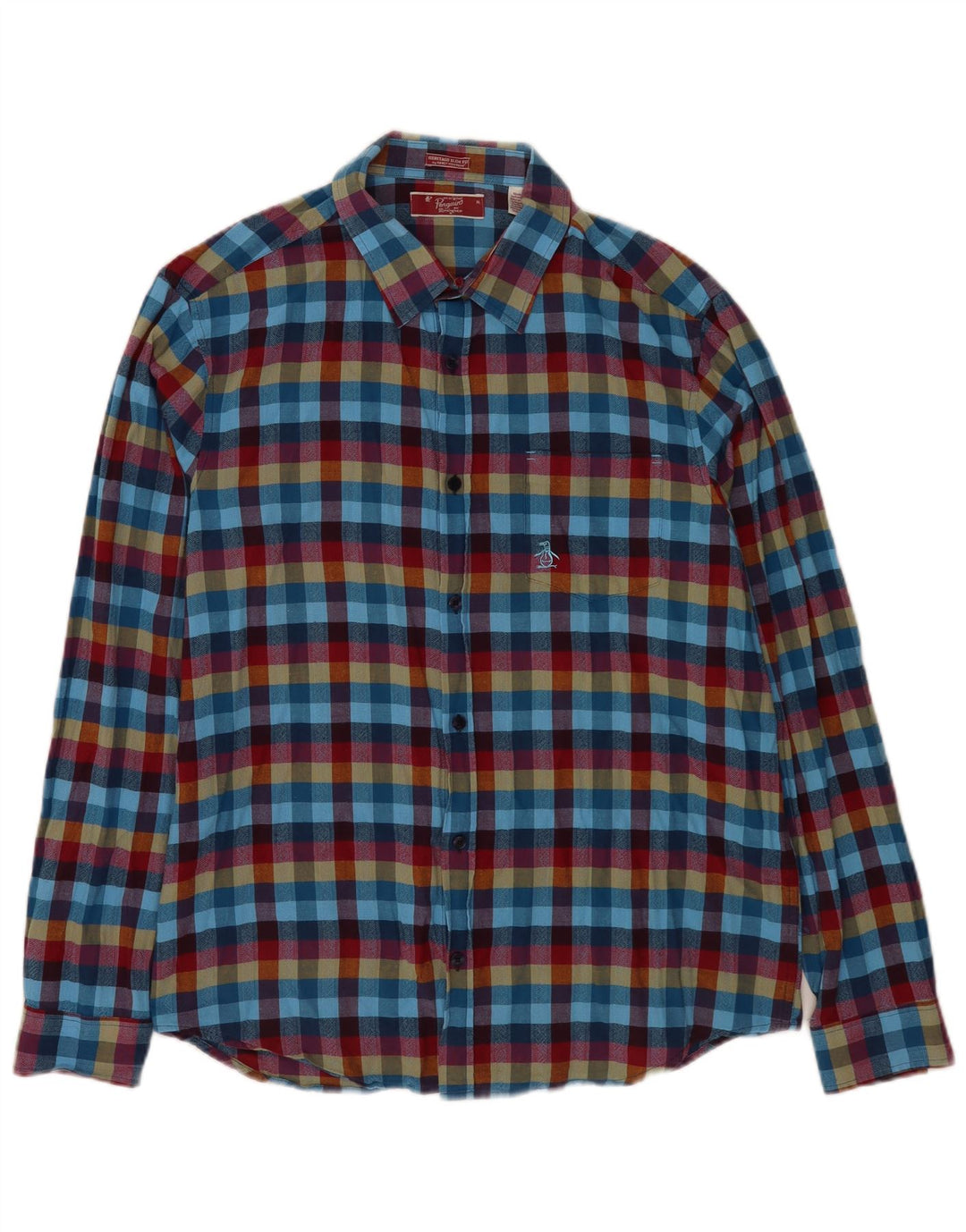 Penguin Heritage Slim Fit skjorte XL flerfarvet ternet bomuld
