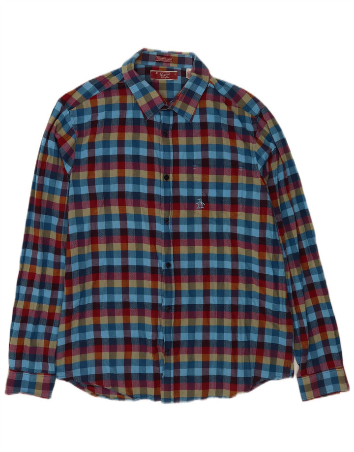 Penguin Heritage Slim Fit skjorte XL flerfarvet ternet bomuld