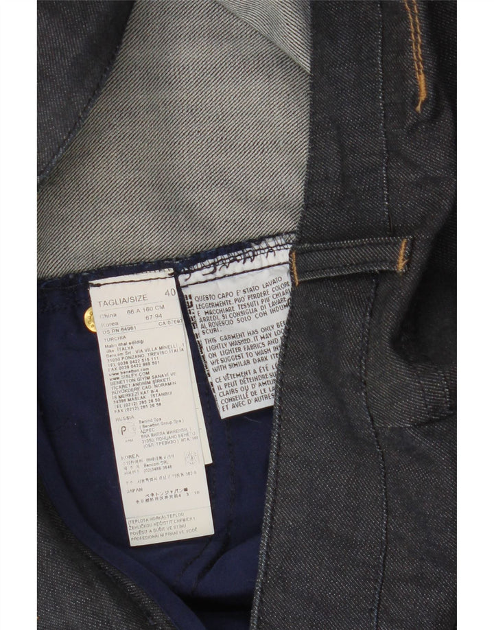 SISLEY Womens Denim Skirt IT 40 Small W30 Navy Blue Cotton Vintage Sisley and Second-Hand Sisley from Messina Hembry 