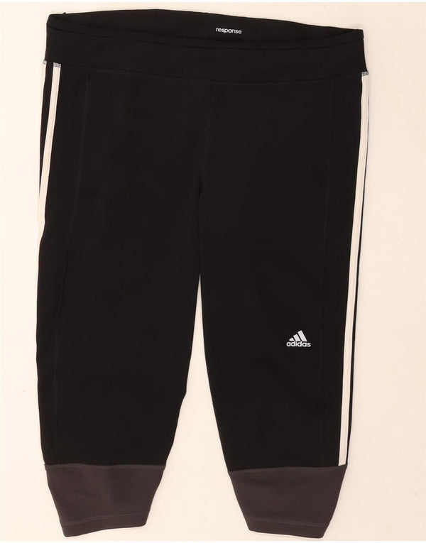 Adidas Dame Climalite Bermuda Sportshorts UK 20/22 XL Sort Colourblock