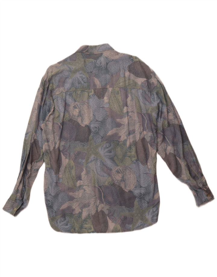 Vintage herreskjorte medium flerfarvet blomster