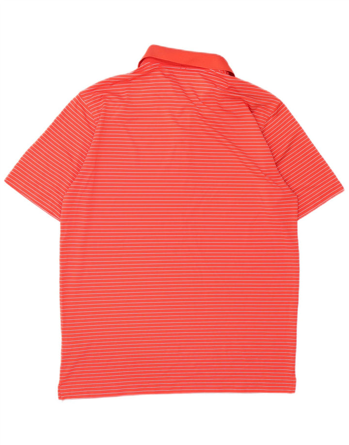 Nike Dri Fit poloshirt til mænd mellem rød stribet polyester