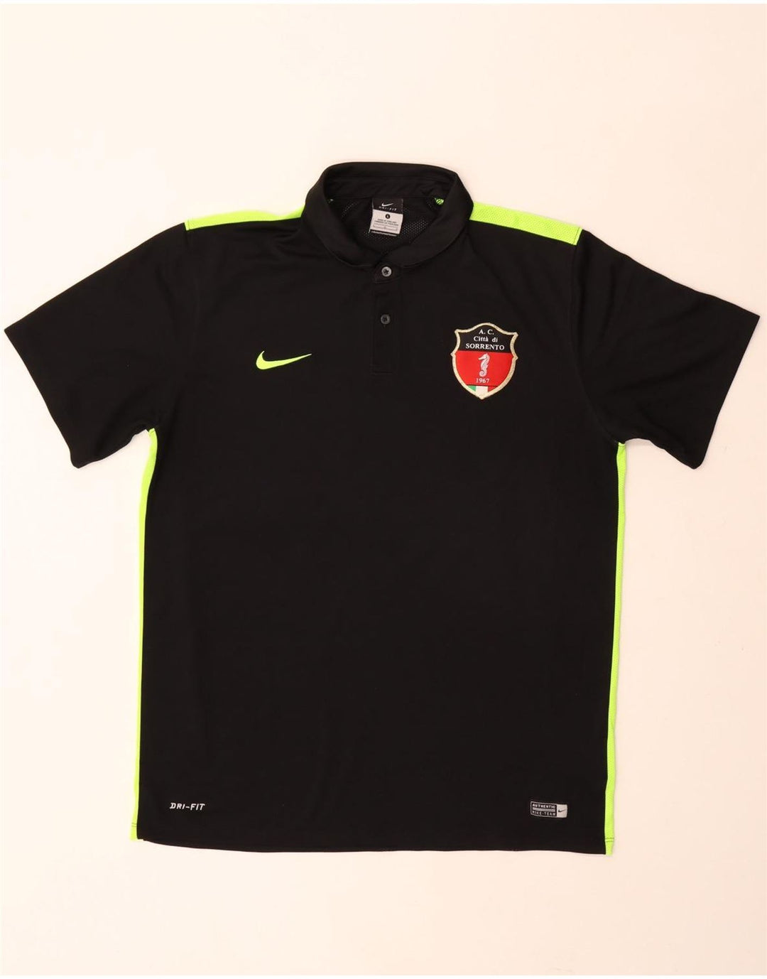 Nike Herre Dri Fit Polo Shirt Large Black Colourblock Polyester