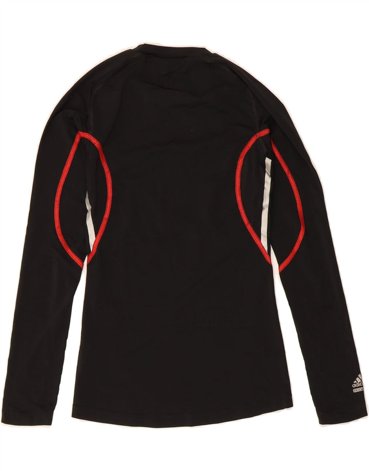 ADIDAS Boys Top Long Sleeve 11-12 Years Black Polyester Vintage Adidas and Second-Hand Adidas from Messina Hembry 