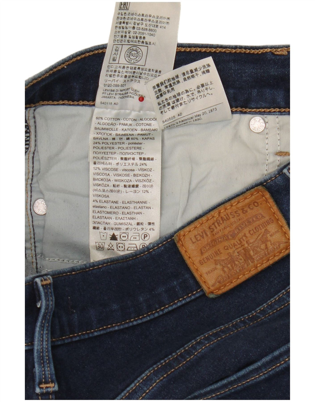 Levi's Dame Capri Jeans W30 L21 Blå Bomuld