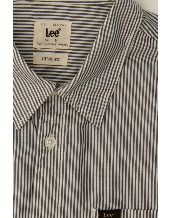 LEE Mens Shirt Medium Grey Pinstripe Cotton Vintage Lee and Second-Hand Lee from Messina Hembry 
