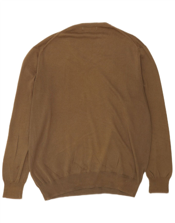 Zara Herre V-hals sweater XL Khaki