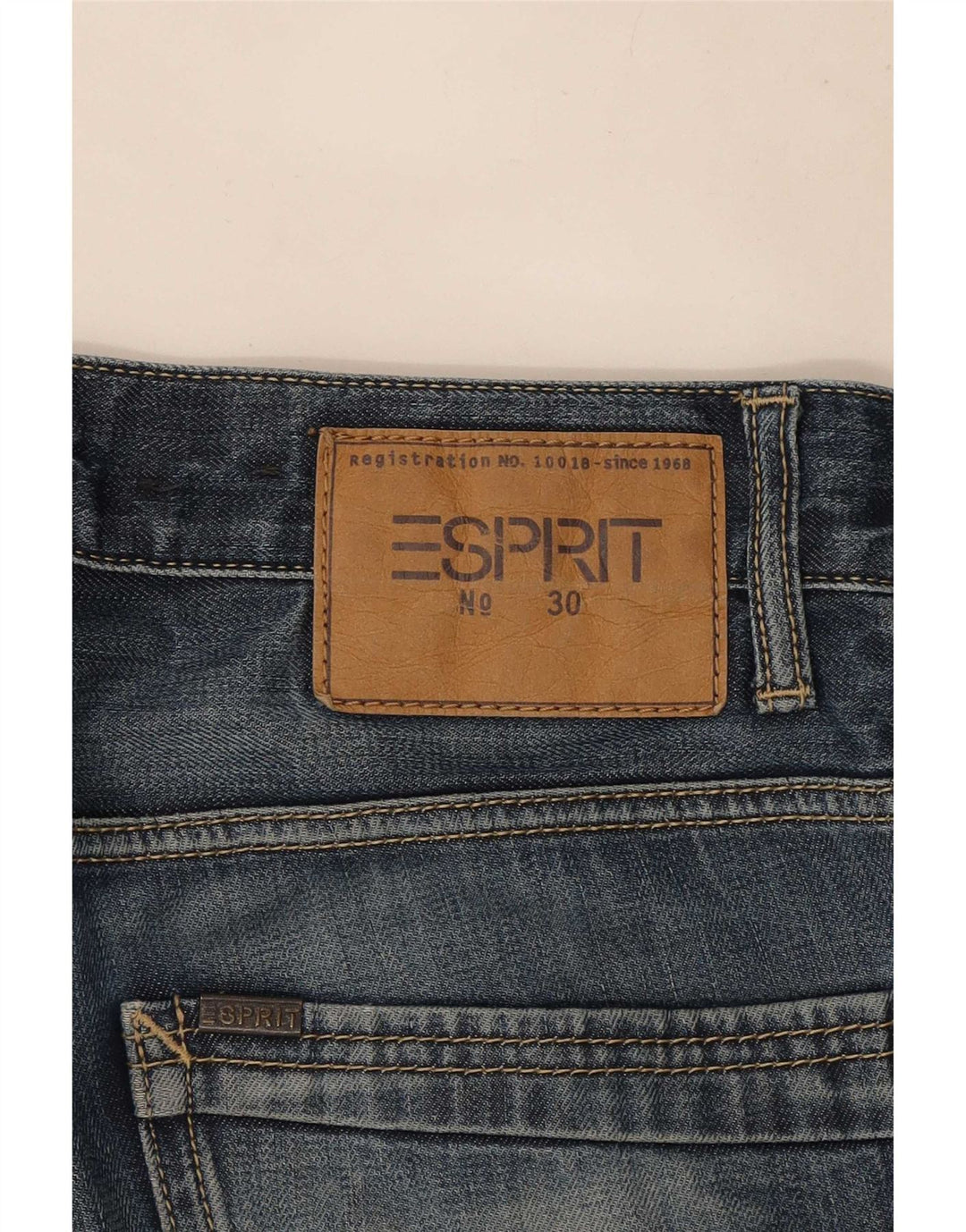 Esprit Dame Straight Jeans W30 L32 Marineblå Bomuld