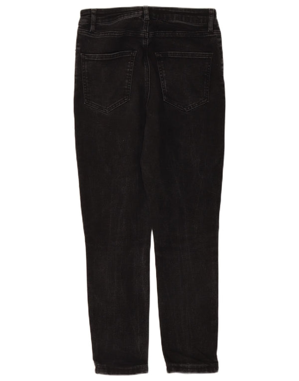 Warehouse Dame Højtaljede Slim Jeans UK 10 Small W27 L26 Grå Bomuld