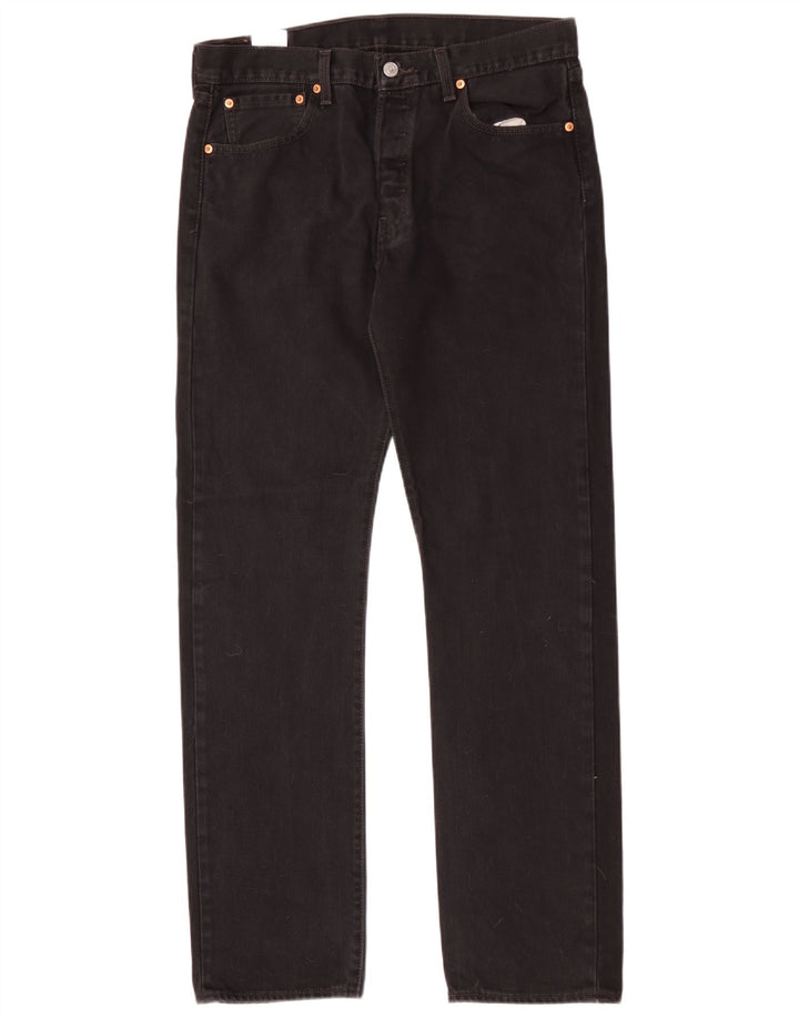Levi's Herre 501 lige jeans W32 L32 sort bomuld