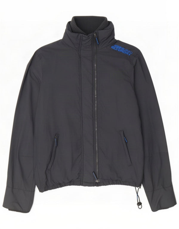 Superdry Regnjakke til mænd UK 40 Large Navy Blue Nylon