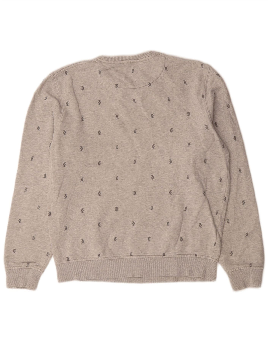 Lyle & Scott Sweatshirt med abstrakt mønster til mænd, medium grå bomuld