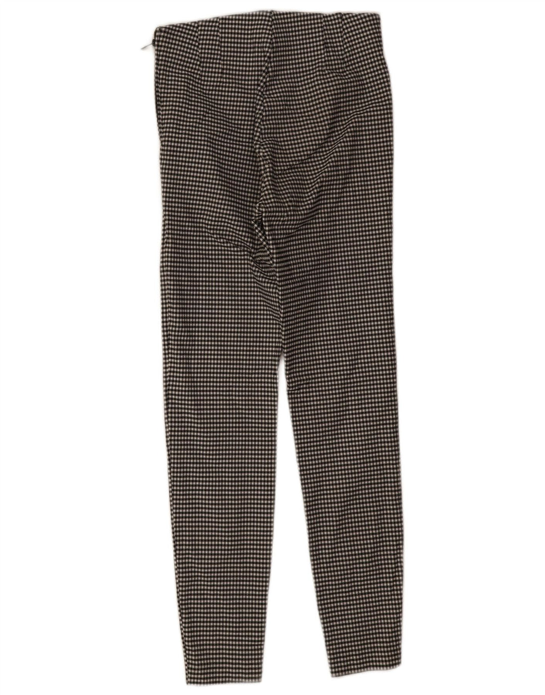 Zara Womens Leggings UK 12 Medium Black Gingham