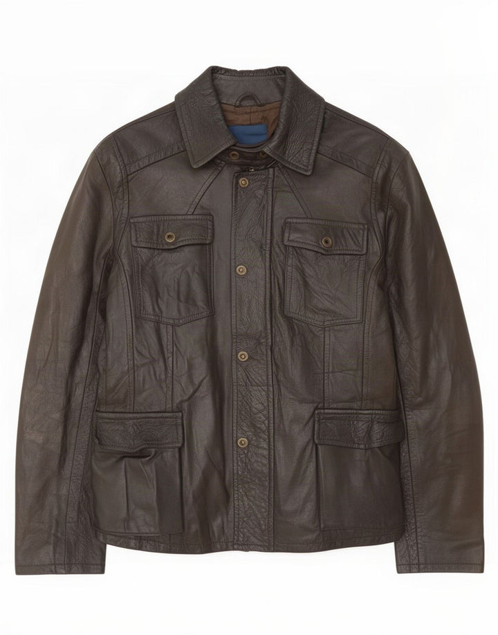 Vintage herre læderjakke UK 42 XL Brun