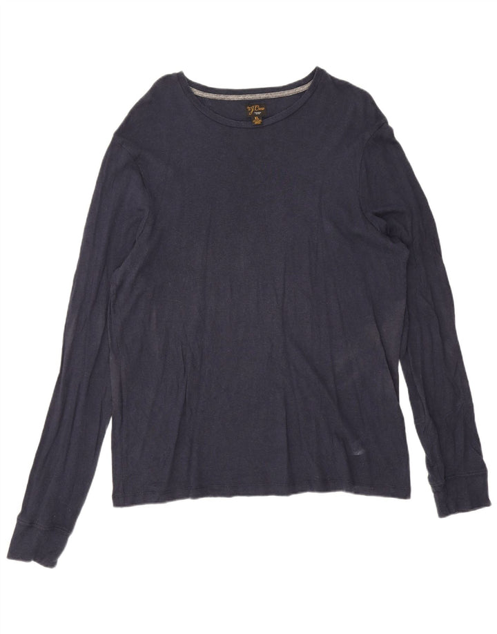 J. Crew Herre Top Langærmet XL Marineblå Bomuld