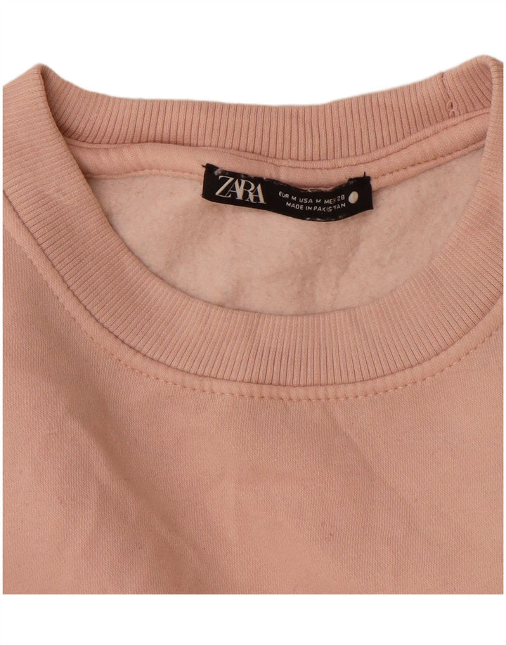 Zara Sweatshirt Jumper UK 14 Medium Pink