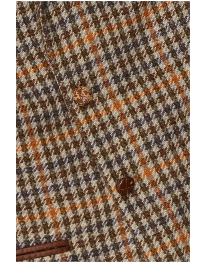 Sportmax Dame 2-knaps blazerjakke UK 12 Medium Brown Houndstooth