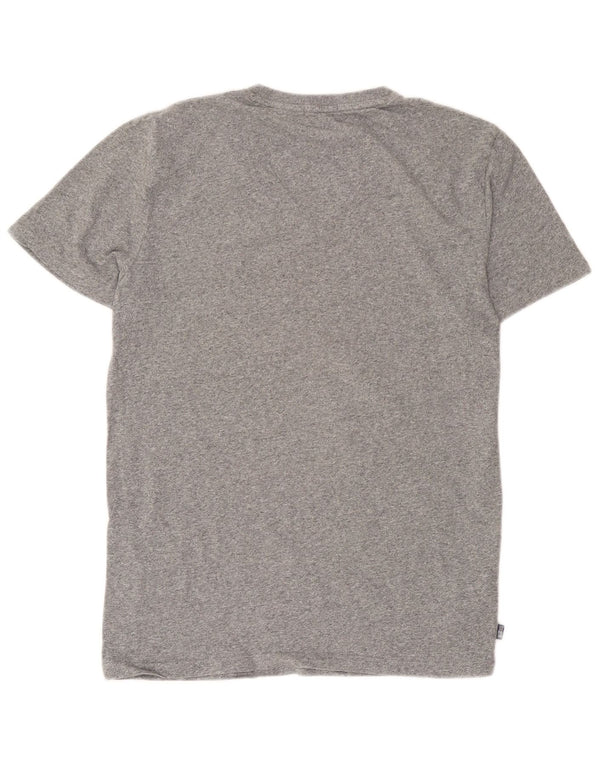 Superdry T-shirt top til kvinder UK 18 XL Grå Flecked Bomuld
