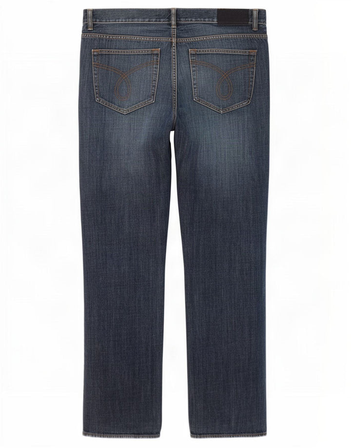 Calvin Klein Straight Jeans til mænd W36 L33 Blå Bomuld