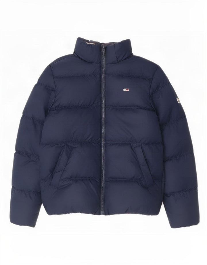 Tommy Hilfiger Herre polstret jakke UK 36 Small Navy Blue Polyester