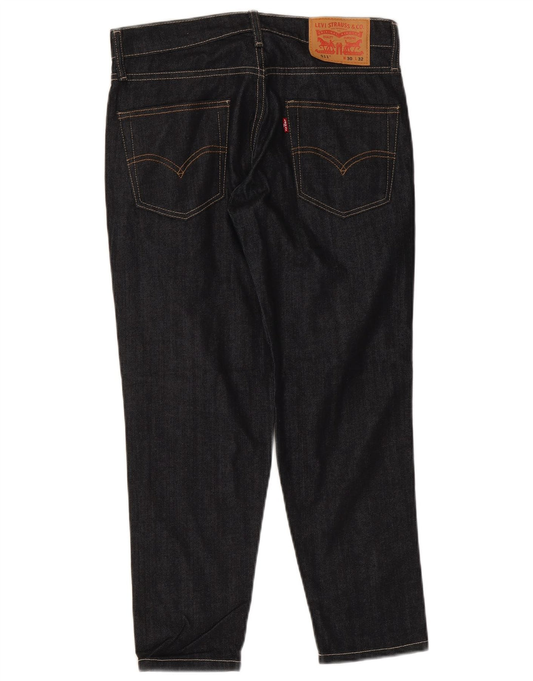 LEVI'S Dame 511 Slim Cropped Jeans W30 L24 Marineblå Bomuld