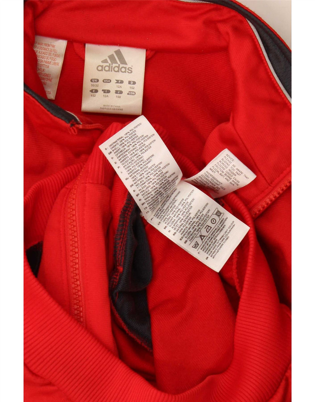 Adidas drenge grafisk træningsdragt topjakke 11-12 år Rød Colourblock