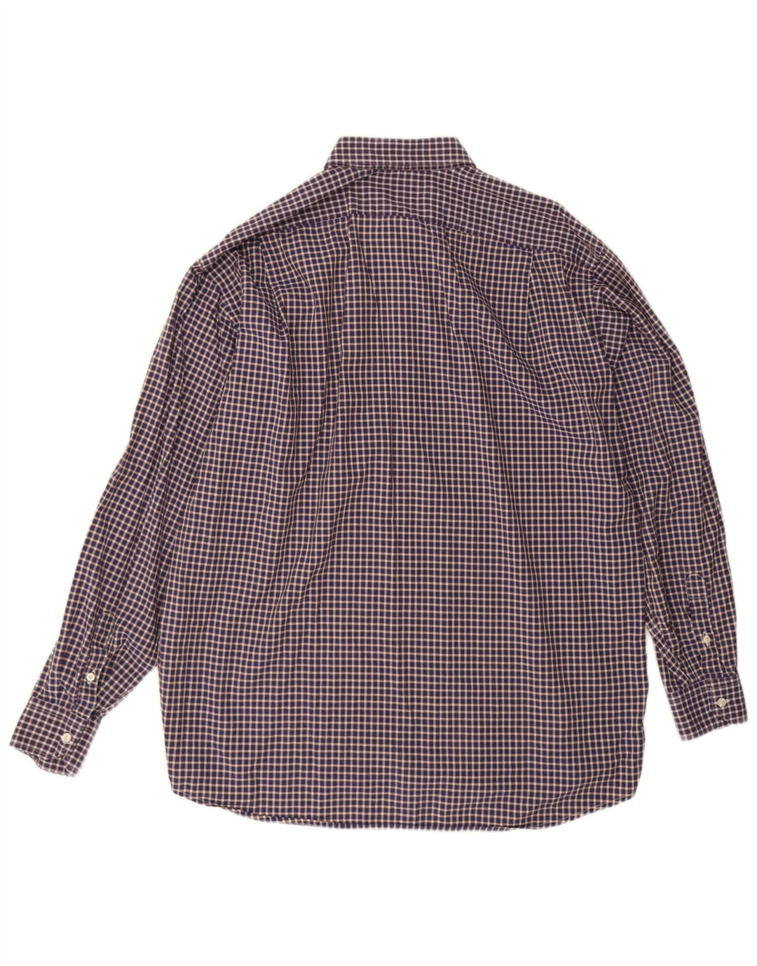 Lacoste Herreskjorte str. 42 Large Navy Blue Gingham Cotton