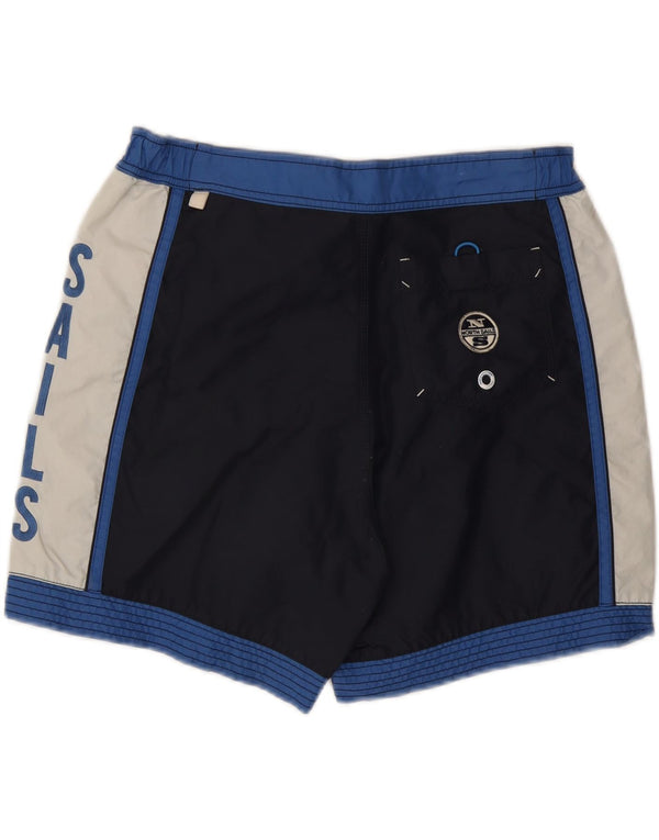 North Sails Herre grafiske svømmeshorts Medium Navy Blue Colourblock