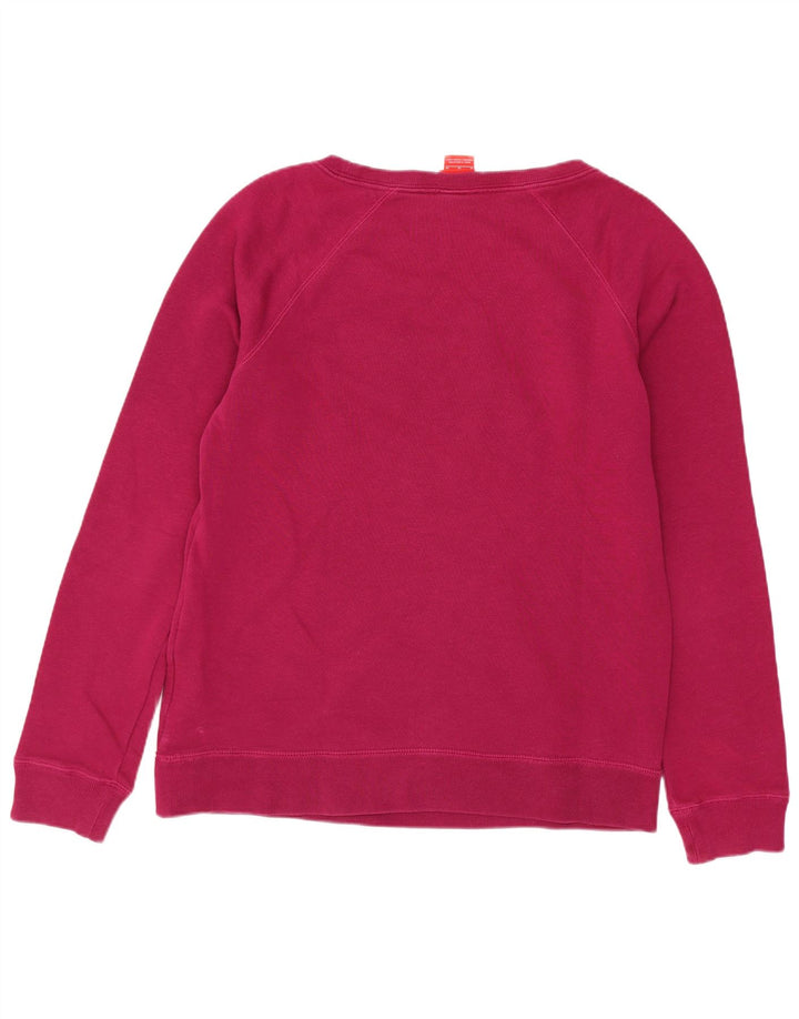 Nike Dame Grafisk Sweatshirt Jumper UK 14 Medium Pink Bomuld