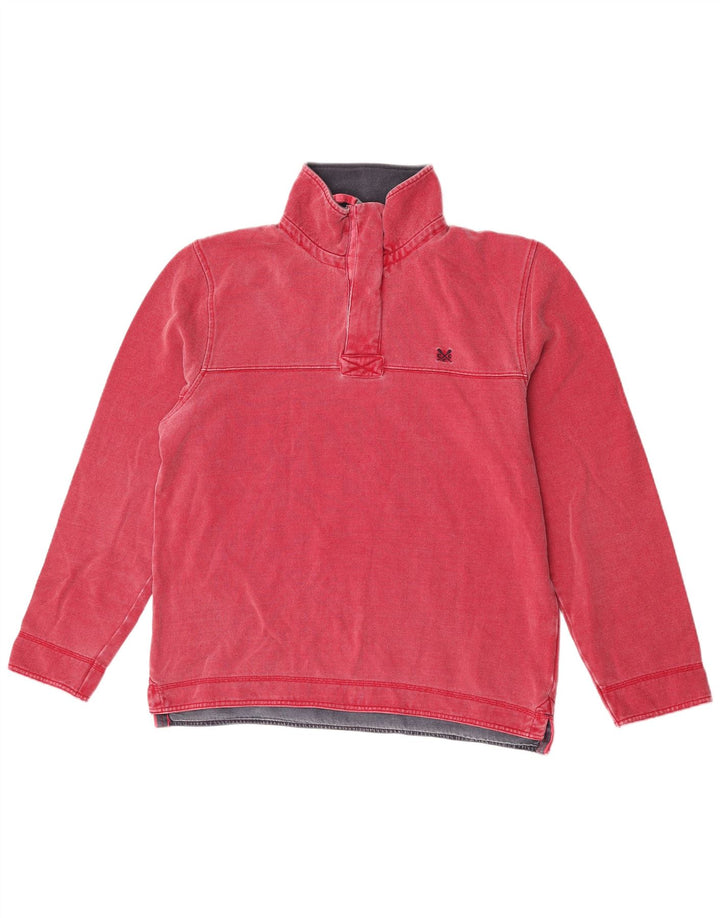 Besætningstøj Herre Zip Neck Sweatshirt Jumper Medium Rød Bomuld