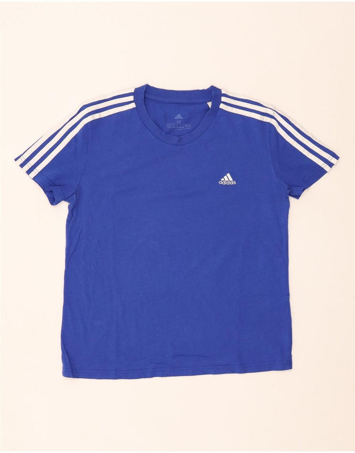 ADIDAS T-shirt top til kvinder DK 12/14 Mellemblå bomuld
