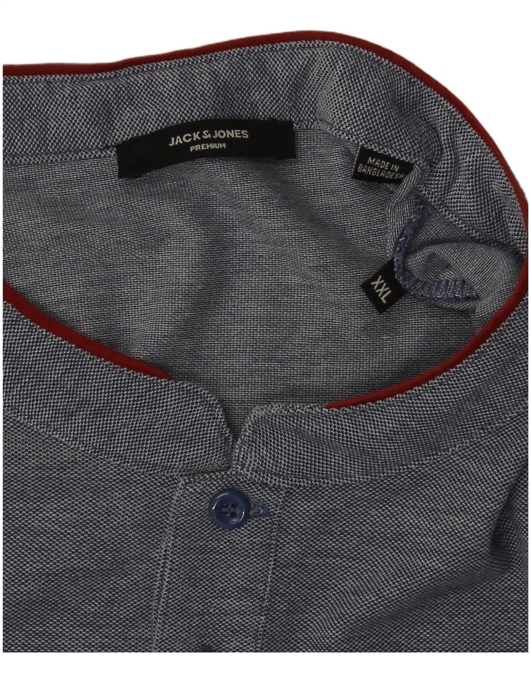 Jack & Jones Herre T-Shirt Top 2XL Navy Blue Flecked