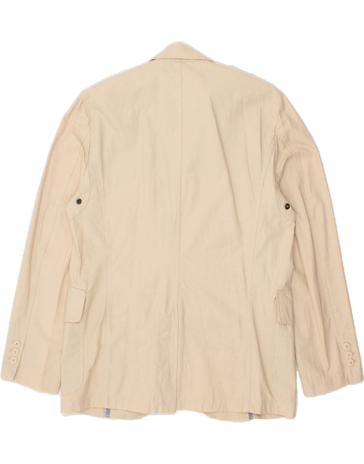 BERKELEY Mens Utility Jacket UK 38 Medium Beige Nylon Vintage Berkeley and Second-Hand Berkeley from Messina Hembry 