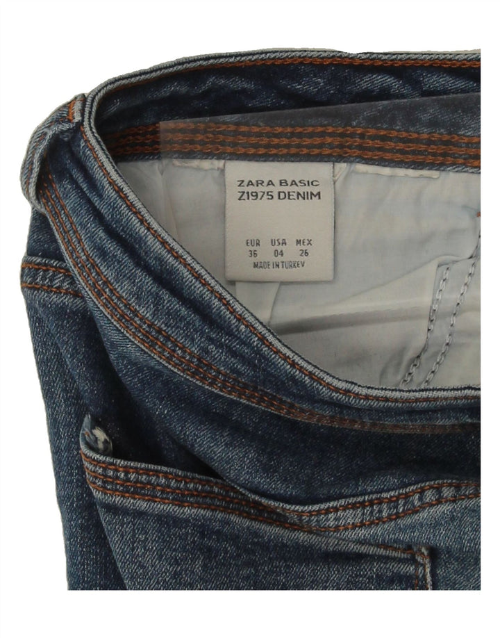 ZARA Womens Distressed Slim Jeans EU 36 XS W26  L27 Blue Vintage Zara and Second-Hand Zara from Messina Hembry 