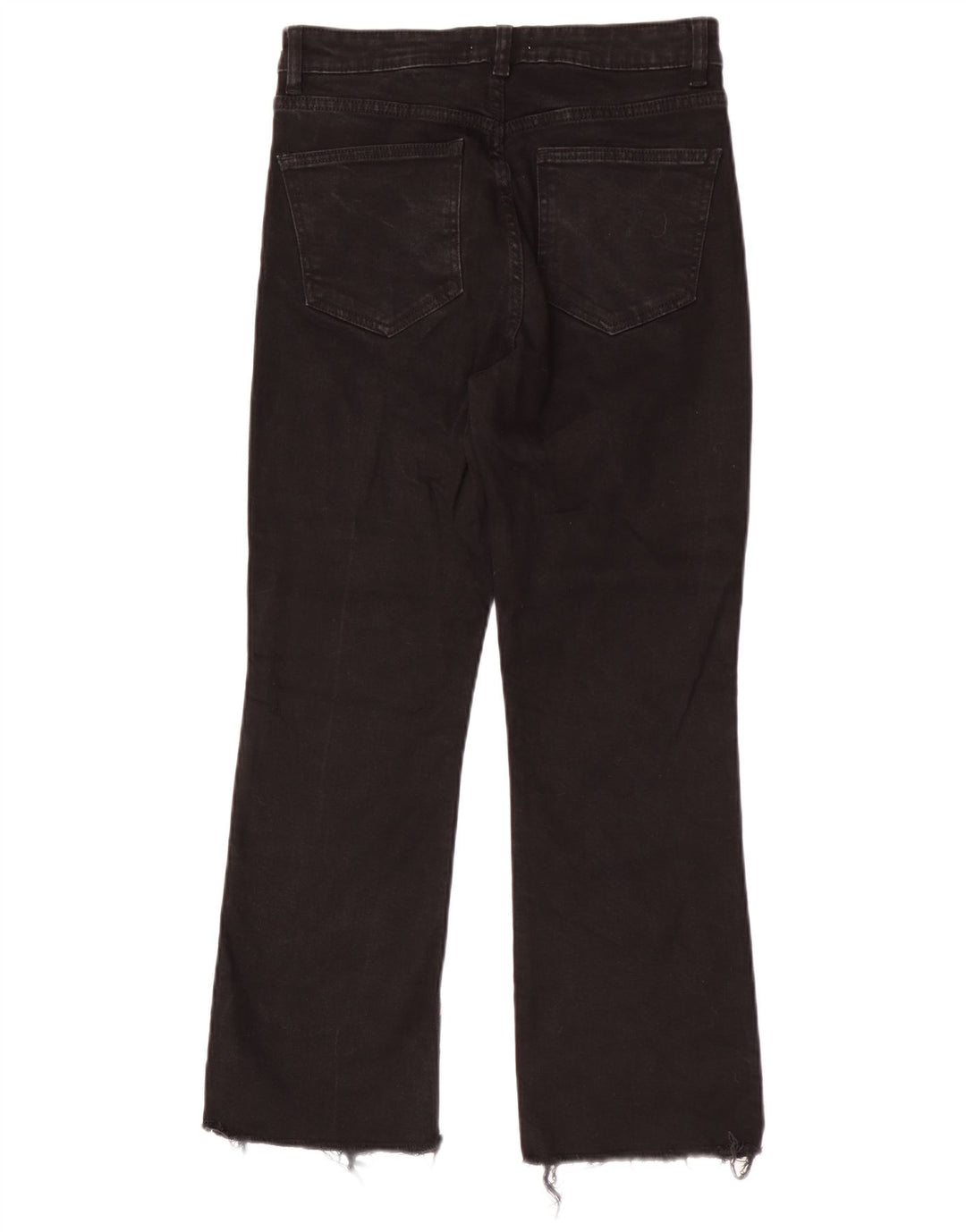 Zara Dame Straight Jeans EU 40 Medium W30 L26 Sort Bomuld
