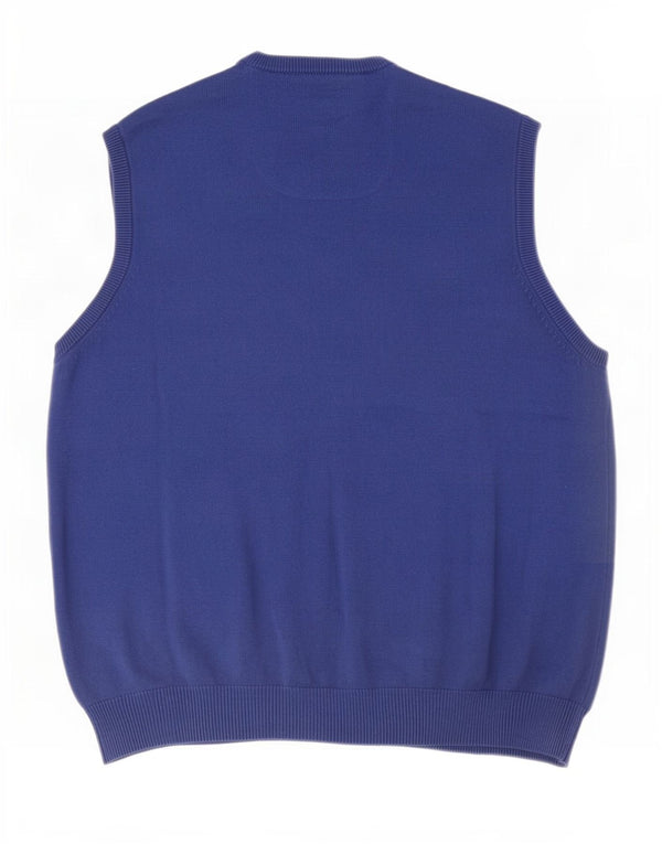 Marks & Spencer Herre Regular Fit Vest Tank Top XL Blå Bomuld