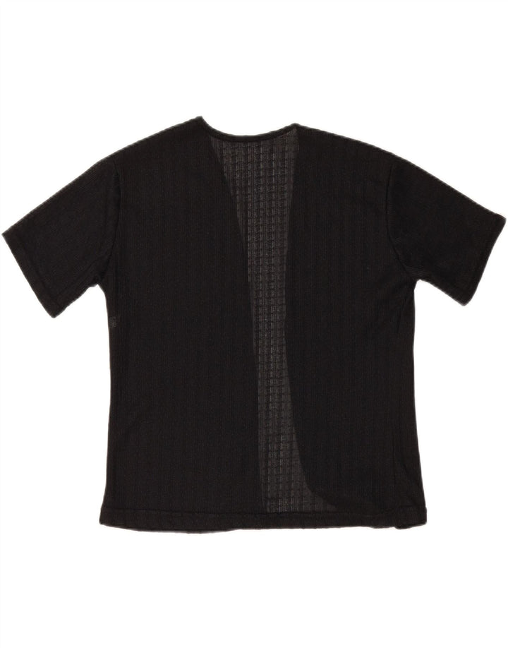 VINTAGE Womens Cardigan Top UK 12 Medium Black Vintage Vintage and Second-Hand Vintage from Messina Hembry 