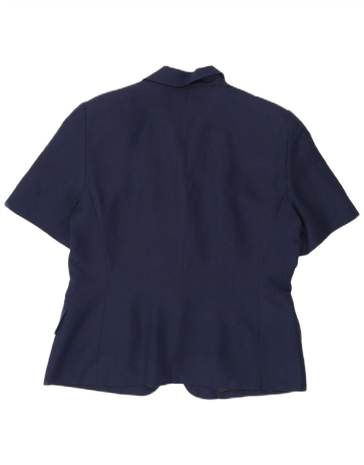 Ferre Dame 001 1-knap kortærmet blazerjakke UK 18 XL Marineblå
