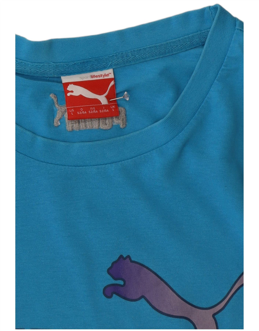 Puma Herre Grafisk T-Shirt Top Stor Blå