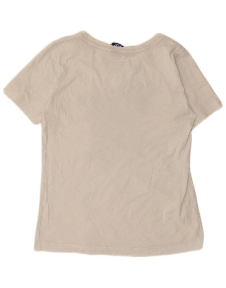 Champion Dame Grafisk T-Shirt Top UK 14 Medium White