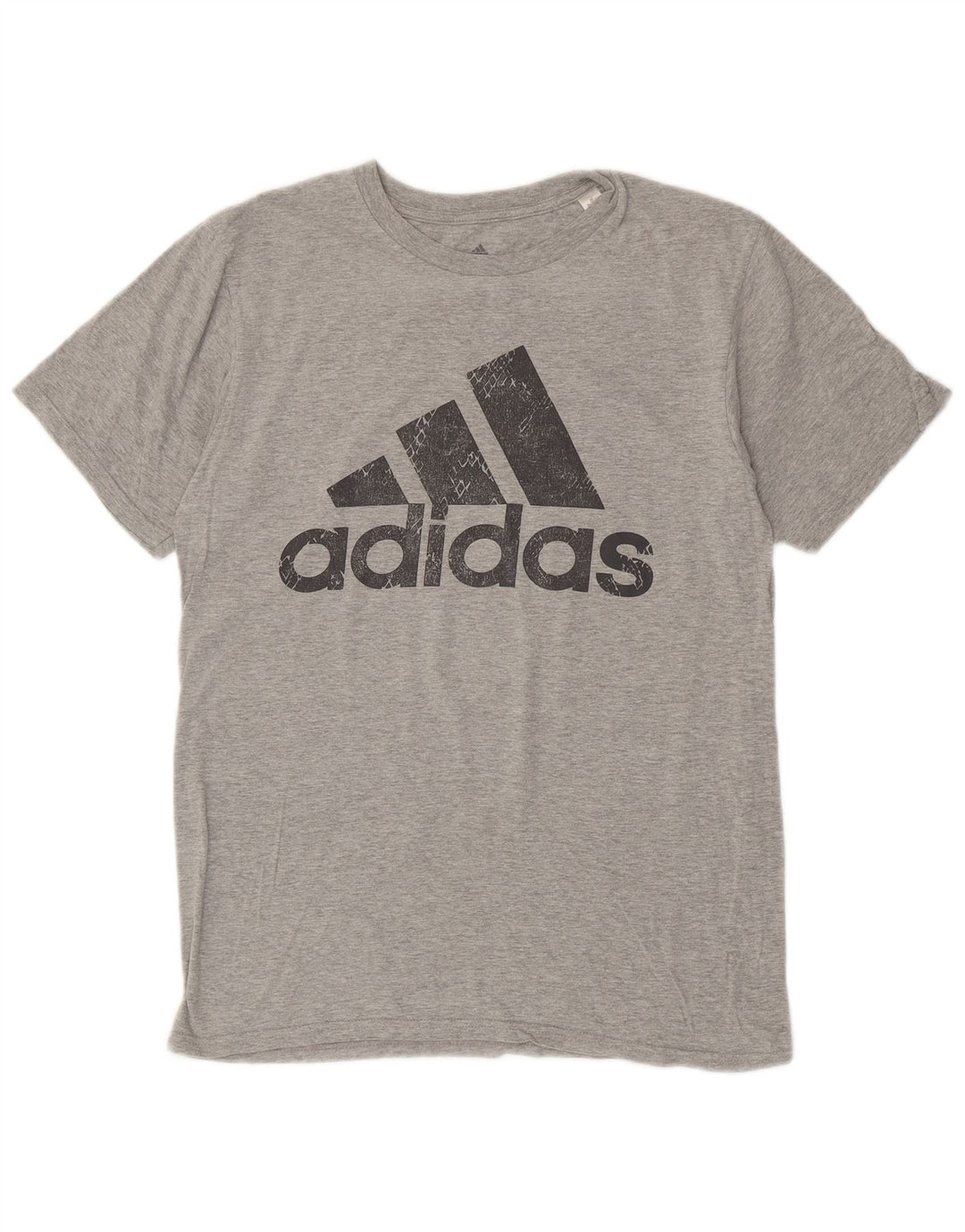 ADIDAS Grafisk T-shirt til mænd, mellemgrå bomuld