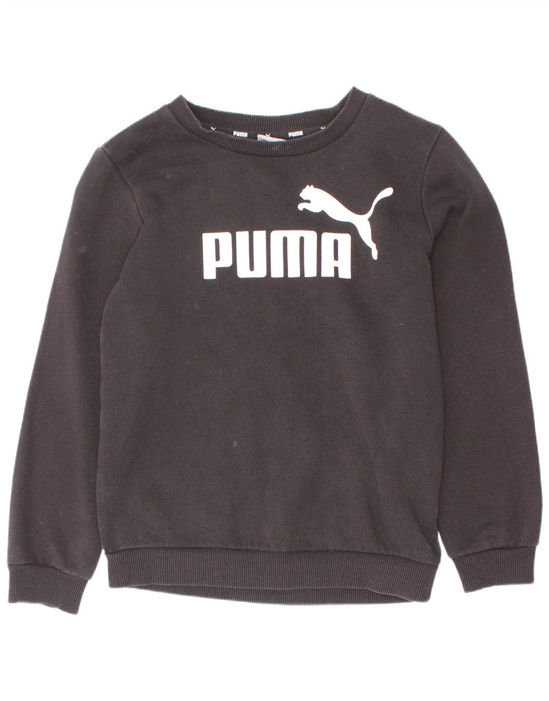 Puma Boys Graphic Sweatshirt Jumper 7-8 år Sort Bomuld