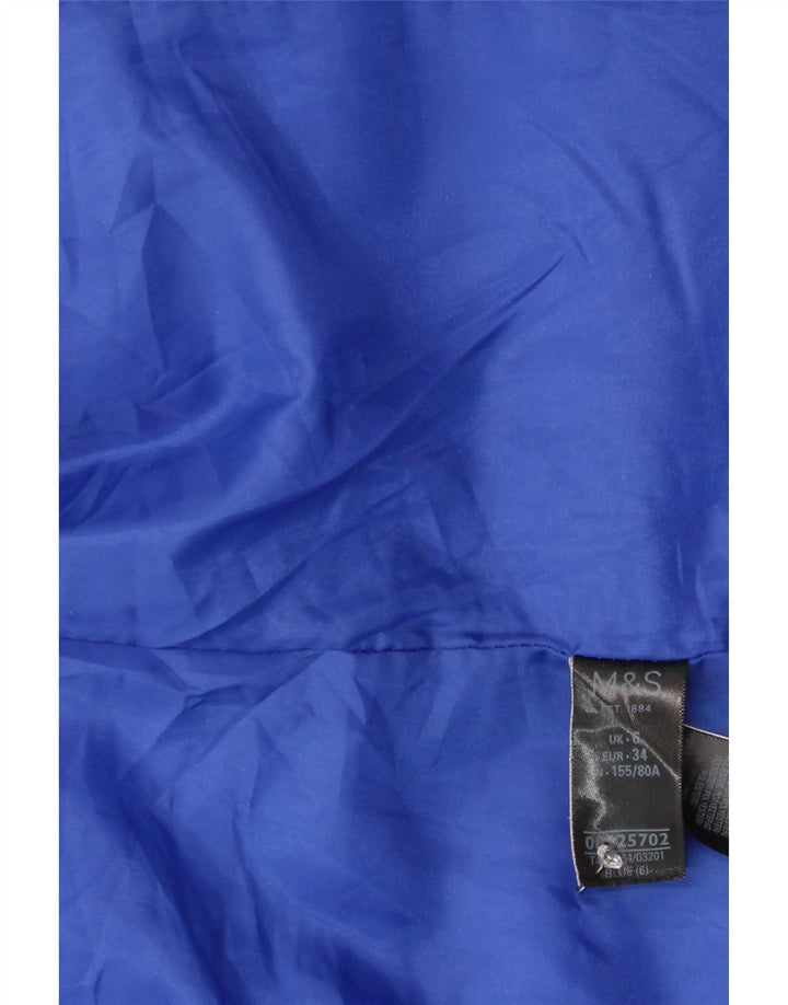 Marks & Spencer polstret jakke til kvinder UK 6 XS blå polyester