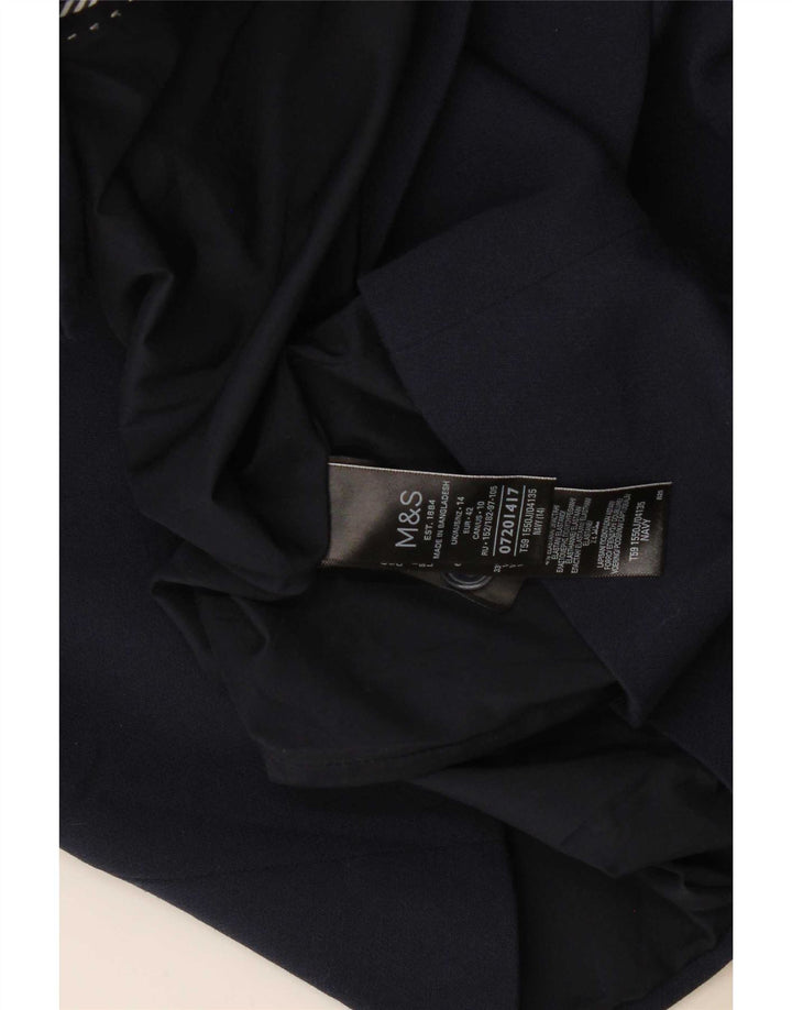 Marks & Spencer Dame 2 Button Blazer Jacket UK 14 Large Navy Blue