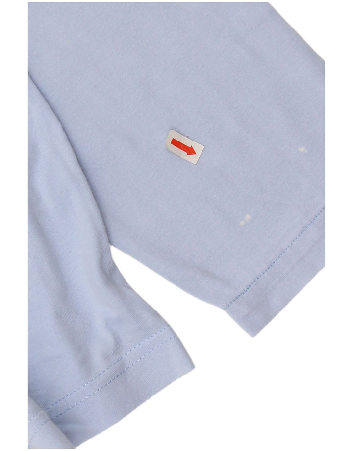 Champion Dame Grafisk Top Langærmet UK 18 XL Blå Bomuld