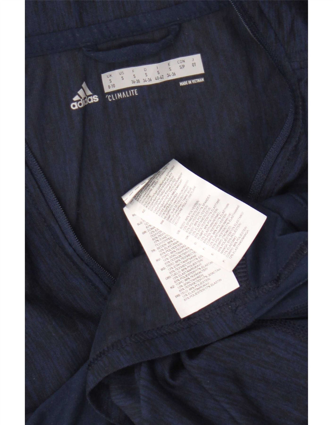Adidas Dame Grafisk Pullover Træningsdragt Top UK 8/10 Small Navy Blue