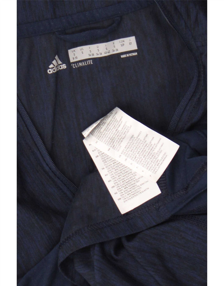 Adidas Dame Grafisk Pullover Træningsdragt Top UK 8/10 Small Navy Blue
